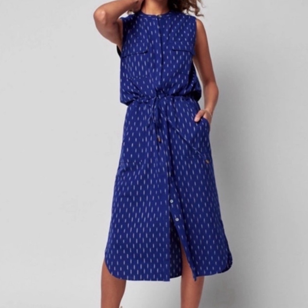 Faherty Blue Saylor Midi Dress